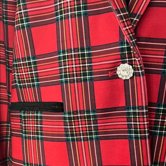 Nanette Lepore Red plaid blazer - Picture 2 of 16